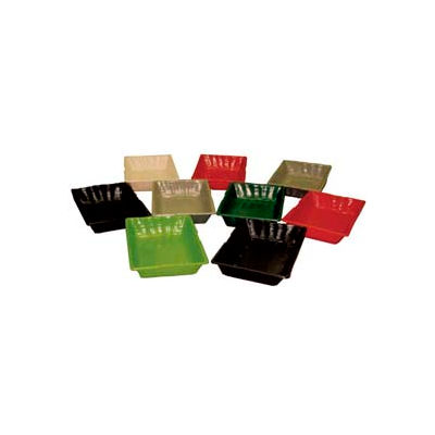 Smooth Baskets W/ Holes, 8"L x 18W x 3H, Plastic, Black