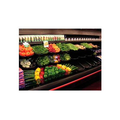 Curved Front Basket W/O PTM, 16"L x 21"W x 2-1/2"H, Clear Price Tag Molding, Plastic, Black