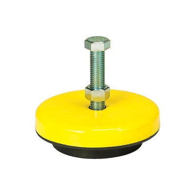 Neoprene Machinery Leveling Mount - 6-1/4"L x 6-1/4"W x 1-3/5"H