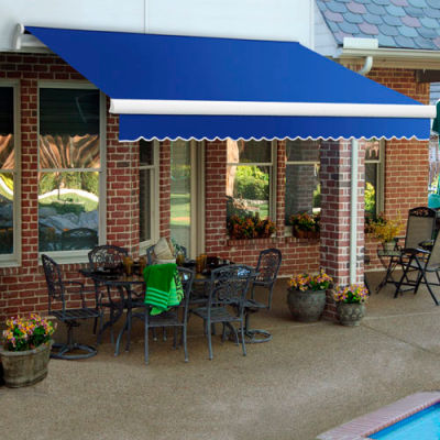 Awntech MTL8-7-BB, Retractable Awning Left Motor 8'W x 7'D x 10"H Blue