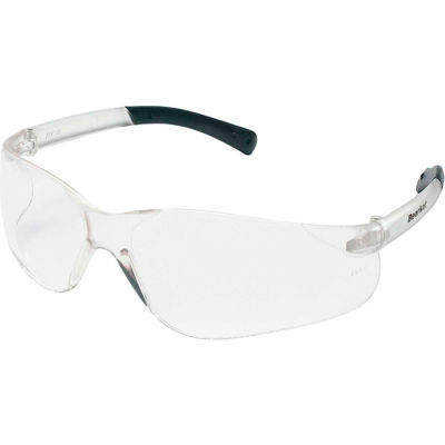 MCR Safety BK110 Crews BearKat Safety Glasses with Clear Lens Soft Non-Slip Temple Material