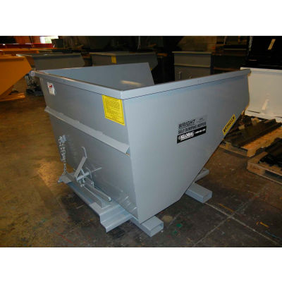 Stacking Feature for 1-1/2 Cu Yd and Larger Wright Self-Dumping Hoppers - Gray