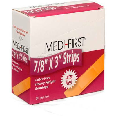 Flexible Bandage, Extra Heavy Weight, 7/8" x 3" Strip, 50/Box