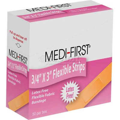 Flex Strip Sterile Bandage, 3/4" x 3", 50/Box