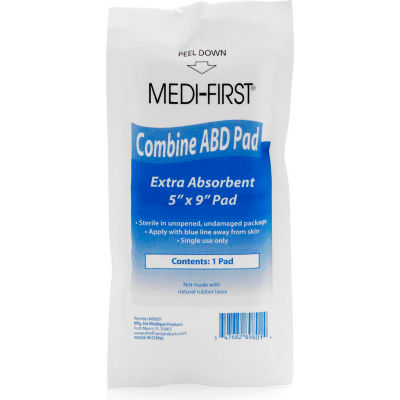 Medi-First® Sterile ABD Pads, 5"x 9", 89801 - Pkg Qty 25