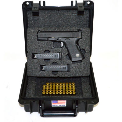 Quick Fire Pistol Case w/Springfield XD Insert & Locks QF300BKLXD Watertight,10-11/16x9-3/4x4-13/16