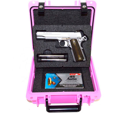 Quick Fire Multifit™ Pistol Case QF345PKL Watertight, 10-11/16"x9-3/4"x4-13/16" Pink