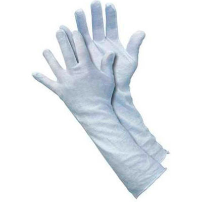 Cotton Inspectors Gloves, Memphis Glove 8614C, White, Large, 12 Pairs/Dozen