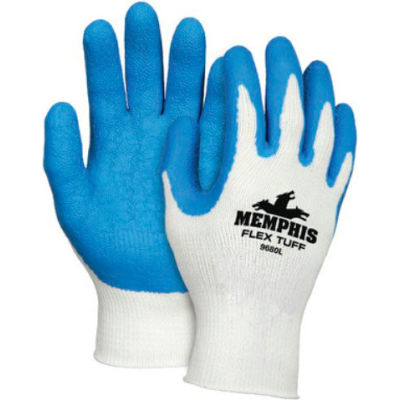 Premium Latex Coated String Gloves, Memphis Glove 9680L, 1-Pair - Pkg Qty 12