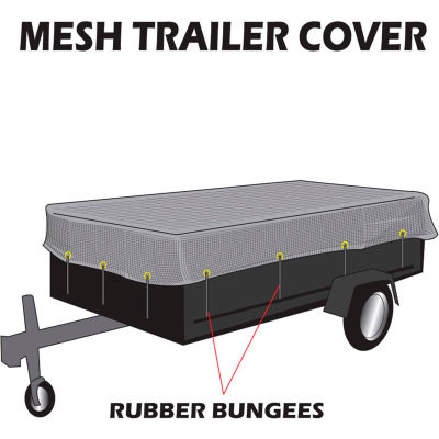 Xtarps, MT-TT-0612, Utility Trailer Mesh Cover, 6'W x 12'L, Black