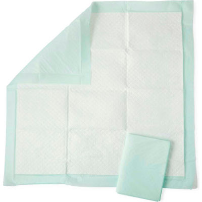 Medline® Deluxe Disposable Fluff and Polymer Underpads, 30" x 30", Green, 100/Case