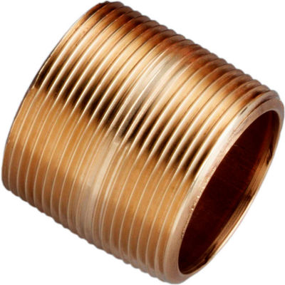 1/2 In. X 1-1/8 In. Lead Free Seamless Red Brass Pipe Nipple - 140 PSI - Sch. 40 - Domestic
