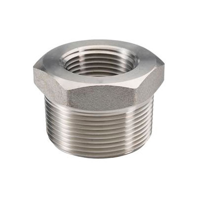 Ss 304/304l Forged Pipe Fitting 1/2 X 3/8" Hex Bushing Npt Male X Female - Pkg Qty 27
