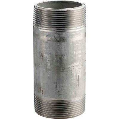 1 In. X 2 In. 304 Stainless Steel Pipe Nipple - 16168 PSI - Sch. 40 - Domestic