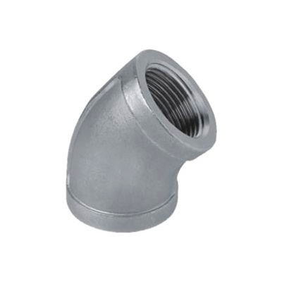 Iso Ss 304 Cast Pipe Fitting 45 Degree Elbow 4" Npt Female - Pkg Qty 2