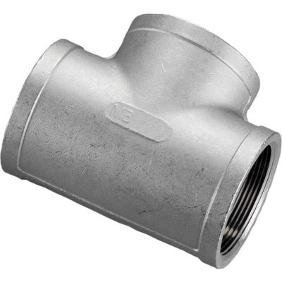 1/2 In. 304 Stainless Steel Tee - FNPT - Class 150 - 300 PSI - Import