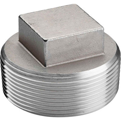 1/2 In. 304 Stainless Steel Plug - MNPT - Class 150 - 300 PSI - Import