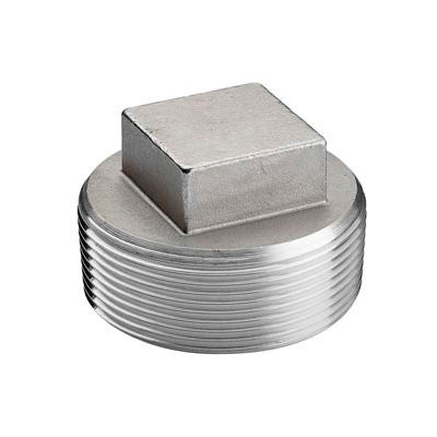 Iso Ss 316 Cast Pipe Fitting Square Head Cored Plug 2-1/2" Npt Male - Pkg Qty 10