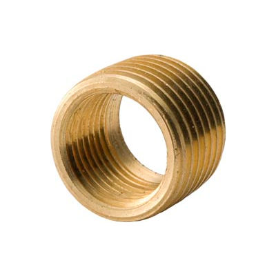 face bushing brass npt barstock male yellow female globalindustrial pkg qty