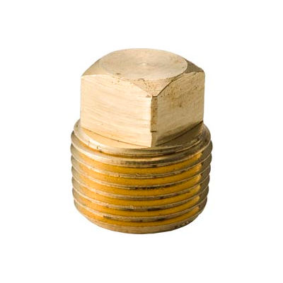 Brass Yellow Barstock 1/2" Hex Countersunk Plug Npt Male - Pkg Qty 50