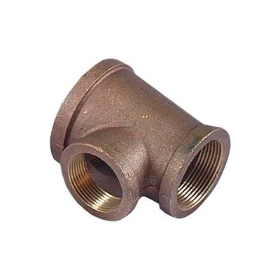Brass 125 Lb Lead Free Fitting 3/4" X 3/4" X 1/2" Reducing Tee Npt Female - Pkg Qty 10