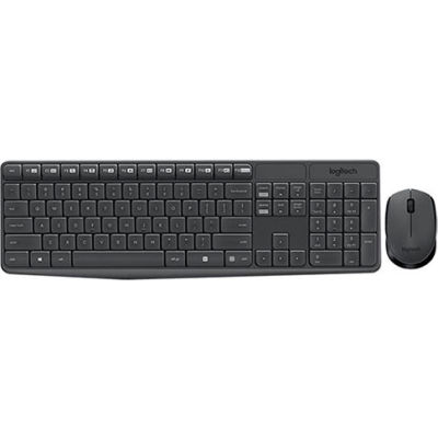 Logitech 920-007897 MK235 Wireless Keyboard and Mouse Set, Black