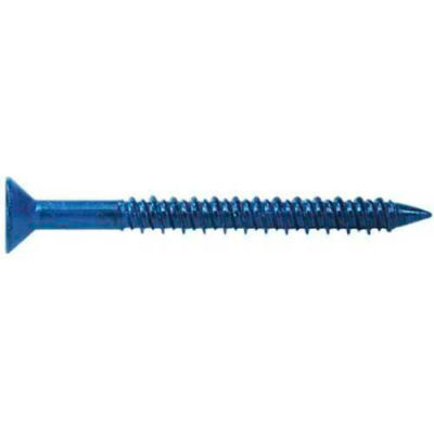 Masonry Screw Anchor - Phillips Flat Head - 1/4" x 3-3/4" - Steel - Pkg of 100 - MKT Fastening P4375