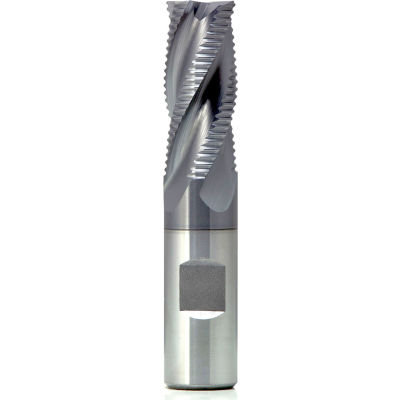 3/4" Dia., 3/4" LOC, 3" OAL, 4 Flute Cobalt Single End Fine Roughing End Mill, TiCN