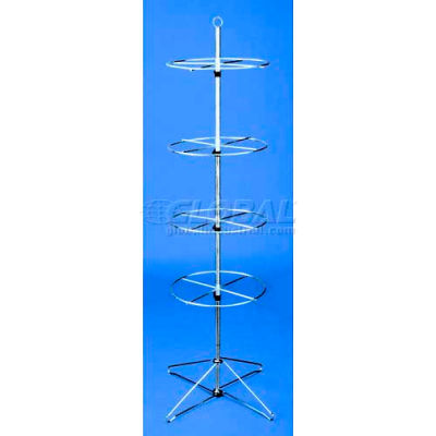 Marv-O-Lus Econony Spinner Rack W/ 4 Rings, 4 Step Design, Black, 145-4D16-3/4