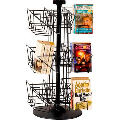 Marv-O-Lus Countertop Video Rack, 24 Pockets, Black, 156-1V