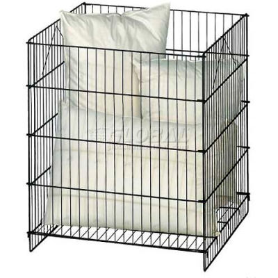 Marv-O-Lus Large Black Square Dump Bin, Steel, Black, 1957-BLK