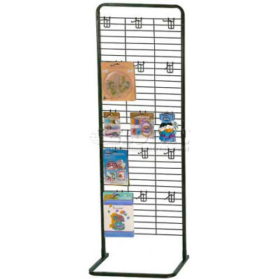 Marv-O-Lus Linear Floor Display, Holds Up To 75 Lbs., Steel, Black, 82