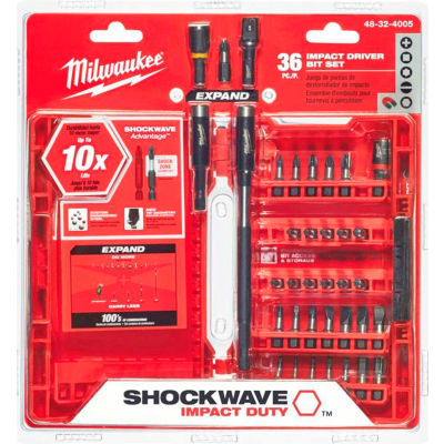 Milwaukee® 48-32-4005 SHOCKWAVE 36-Piece Impact Driver Bit Set