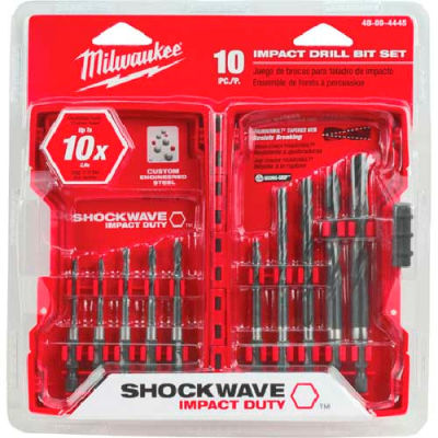 Milwaukee 48-89-4445 10-Piece Shockwave Impact Drill Bit Set 