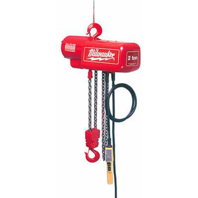 Milwaukee® 1 Ton Electric Chain Hoist - 15' Lift 115/230V, 1-Phase
