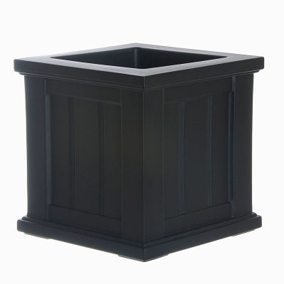 Mayne® Cape Cod 14" x 14" Square Planter, Black