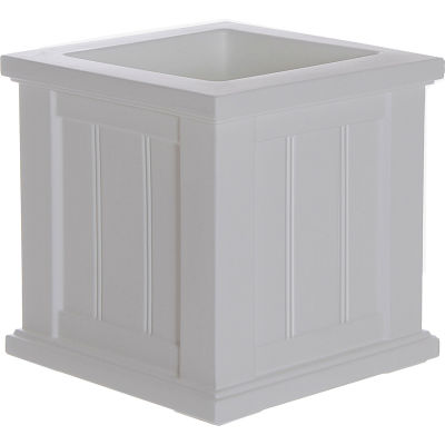 Mayne® Cape Cod 14" x 14" Square Planter, White