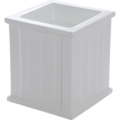 Mayne® Cape Cod 16" x 16" Square Planter, White