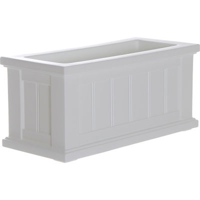 Mayne® Cape Cod 24" x 11" Patio Planter, White