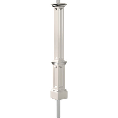 Mayne® Signature White Lamp Post With Mount, 10"L x 10"W x 90"H
