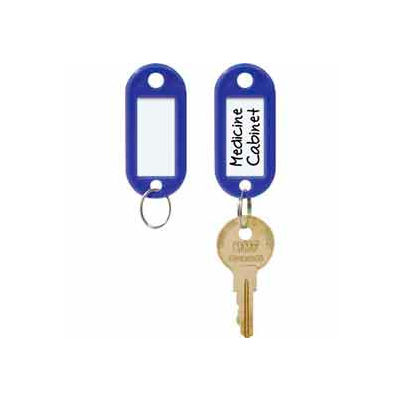 MMF STEELMASTER® ID Key Tags 201400608 - 1 Pack of 6 Tags, Blue - Pkg Qty 4