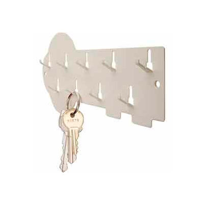 MMF STEELMASTER® 9-Hook Decorative Key Rack 201400900 Putty