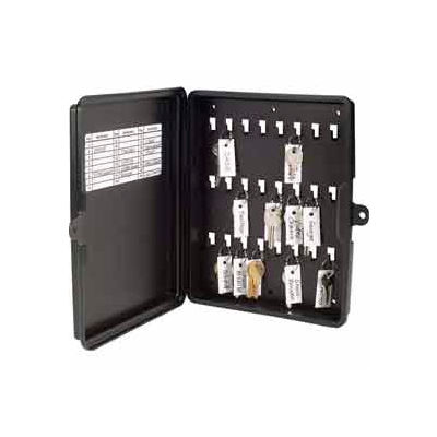 MMF STEELMASTER® 24-Key Plastic Key Storage Box 201712404 Black