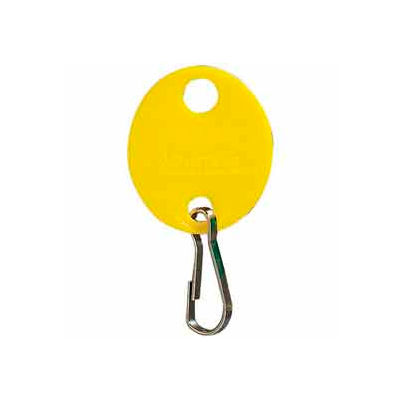 MMF Snap-Hook Oval Key Tags 201800912 Plain, Pack of 20 Tags, Yellow
