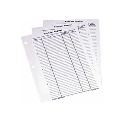 MMF Key Loan Record Sheets 201802100 Two-Tag System, Price Pack of 24 Sheets