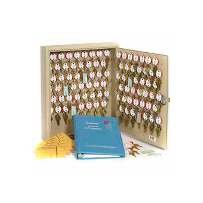 MMF STEELMASTER® Dupli-Key#174; Two-Tag 30 Key Cabinet 2018030KA03 Keyed Alike Sand