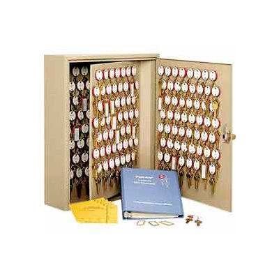 MMF STEELMASTER® Dupli-Key#174; Two-Tag 300 Key Cabinet 2018300KA03 Keyed Alike Sand