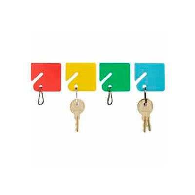 MMF Slotted Rack Key Tags with Snap-Hook 201KCT21 Plain Assorted Color, Clamshell, Pack of 20 Tags