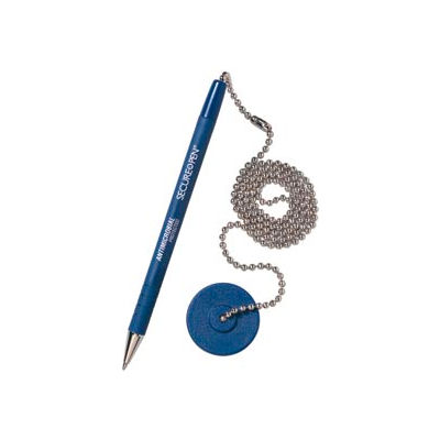 Counter Pen - Secure-A-Pen, Blue Ink - Pkg Qty 12