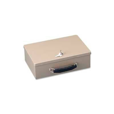 MMF SteelMaster Fire-Retardant Security Box 221614003, 12-3/4"W x 8-1/4"D x 4"H, Sand